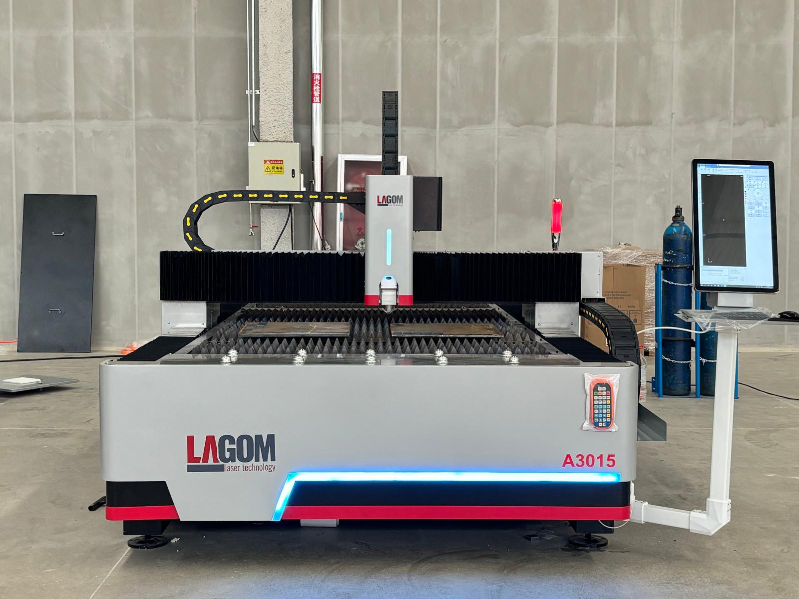 LAGOM tek tabla fiber lazer makinesi tasarım detayı